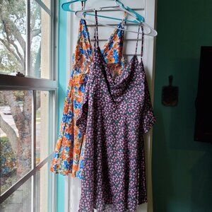 Shein Dresses, Pink and Orange, Size L